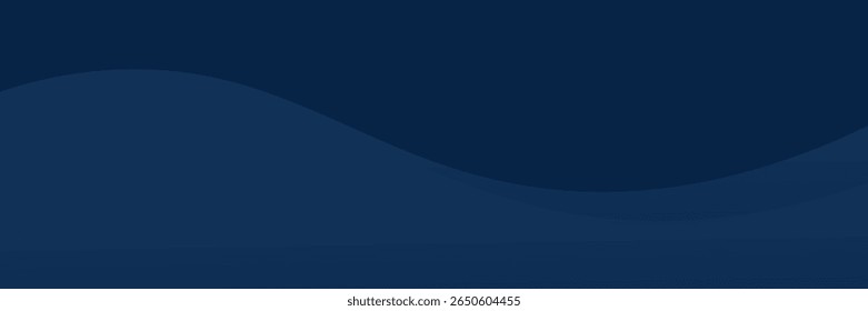  Diseño de Anuncio abstracto de ondas de papel azul oscuro. Elegante Vector de fondo ondulado. Eps10