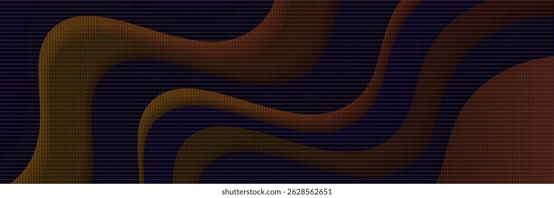 Dark blue paper waving abstract banner design. Elegant wavy vector background, vector