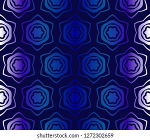 Dark blue Pattern Of Geometric Style. Seamless. Vector Illustration. Design For Printing, Presentation, Textile Industry