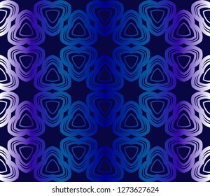 Dark blue Pattern Of Geometric Style. Seamless. Vector Illustration. Design For Printing, Presentation, Textile Industry