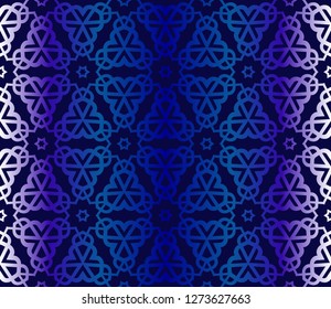 Dark blue Pattern Of Geometric Style. Seamless. Vector Illustration. Design For Printing, Presentation, Textile Industry