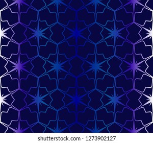 Dark blue Pattern Of Geometric Style. Seamless. Vector Illustration. Design For Printing, Presentation, Textile Industry