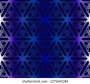 Dark blue Pattern Of Geometric Style. Seamless. Vector Illustration. Design For Printing, Presentation, Textile Industry