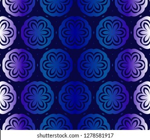 Dark blue Pattern Of Geometric Style. Seamless. Vector Illustration. Design For Printing, Presentation, Textile Industry