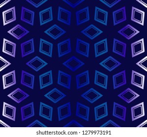 Dark blue Pattern Of Geometric Style. Seamless. Vector Illustration. Design For Printing, Presentation, Textile Industry