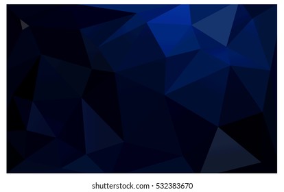 DARK BLUE Pattern. Seamless triangular template. Geometric sample. Repeating routine with triangle shapes. Seamless texture for your design. Pattern can be used for background.