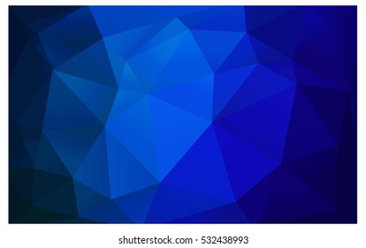 DARK BLUE Pattern. Seamless triangular template. Geometric sample. Repeating routine with triangle shapes. Seamless texture for your design. Pattern can be used for background.