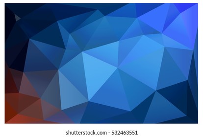 DARK BLUE Pattern. Seamless triangular template. Geometric sample. Repeating routine with triangle shapes. Seamless texture for your design. Pattern can be used for background.
