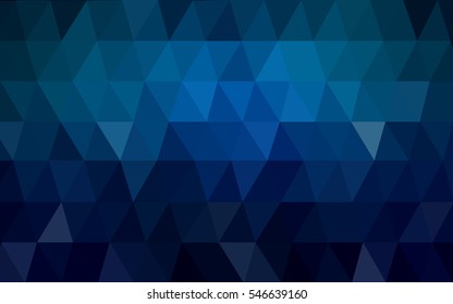 DARK BLUE Pattern. Seamless triangular template. Geometric sample. Repeating routine with triangle shapes. Seamless texture for your design. Pattern can be used for background.