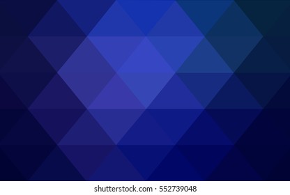 DARK BLUE Pattern. Seamless triangular template. Geometric sample. Repeating routine with triangle shapes. Seamless texture for your design. Pattern can be used for background.