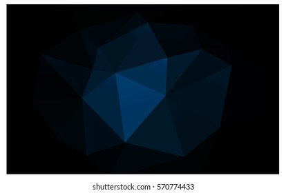 DARK BLUE Pattern. Seamless triangular template. Geometric sample. Repeating routine with triangle shapes. Seamless texture for your design. Pattern can be used for background.
