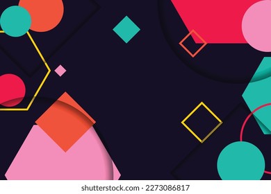 Dark blue perspective on black background. Vector illustration background.