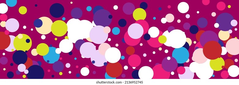 Dark Blue Pink Circles Indigo Background. White Violet Color Beige Red Pattern. Vivid Vibrant Multicolor Green Pastel Play Illustration. Yellow Purple Rainbow Bright Kids Children Composition.