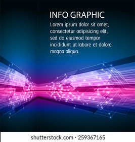 Dark blue pink color Light Abstract Technology background for computer graphic website internet. circuit. text box. card. label.
