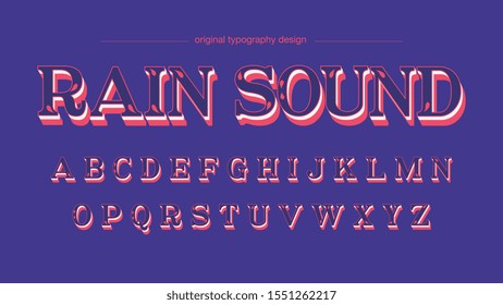 Dark Blue Pink Elegant Sans Serif Bold Flower Floral Artistic Font Typography Design
