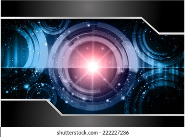 Dark Blue pink Light Abstract Technology background for computer graphic website and internet. stars, aura. beam.