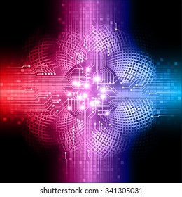dark blue pink red Light Abstract Technology background for computer graphic website internet and business. circuit. illustration. digital. infographics. binary code background. www. vector.one. zero.