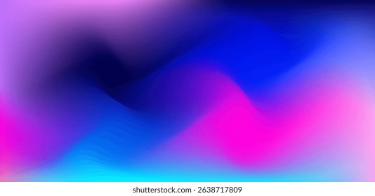 Dark blue - pink - soft sky blue gradient color. Modern blurry effect. Gradient design elements. Futuristic concept. Suit for curve. Vector eps10. Perfect for branding, wallpaper, banner, projects.