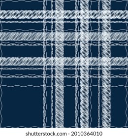 
DARK Blue Plaid textura de comprobación en la marina oscura y textura de tela sin costura papel de fondo y decoración, hogar, diseño, concepto, ropa, artesanía y diseño de ropa.eps
