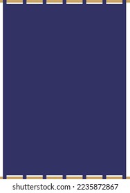 Dark blue plain awning noren