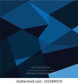 Dark blue polygon abstract background 