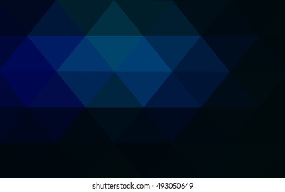 Dark blue polygon abstract background. Modern geometrical abstract illustration with gradient. The completely new template can be used for your brand book.