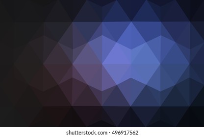 Dark blue polygon abstract background. Brand-new colored illustration in blurry style with gradient. A new texture for your design.