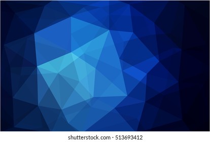 Dark blue polygon abstract background. Colorful illustration in abstract style with gradient. The completely new template can be used for your brand book.