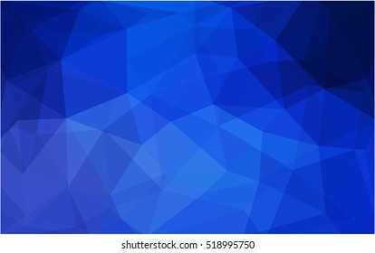 Dark blue polygon abstract background. An elegant bright illustration with gradient. A completely new template for your business design.