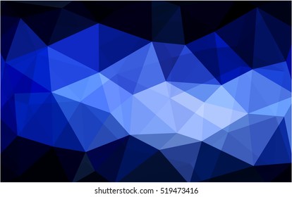 Dark blue polygon abstract background. Colorful illustration in abstract style with gradient. The completely new template can be used for your brand book.