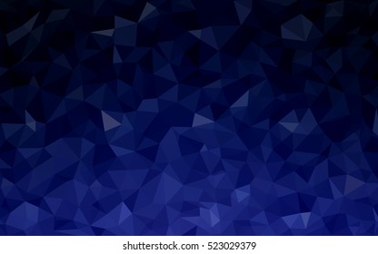 Dark blue polygon abstract background. A sample with polygonal shapes. The textured pattern can be used for background.