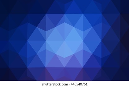 Dark blue polygon abstract pattern. Brand-new colored illustration in blurry style with gradient. Brand-new style for your business design.