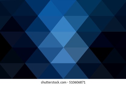 Dark blue polygon abstract pattern. Modern geometrical abstract illustration with gradient. The polygonal design can be used for your web site.