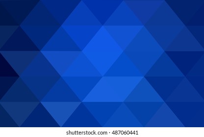 Dark blue polygon abstract template. Shining colored illustration in a brand-new style. A completely new template for your business design.