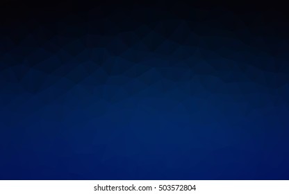Dark blue polygon abstract template. Brand-new colored illustration in blurry style with gradient. The completely new template can be used for your brand book.