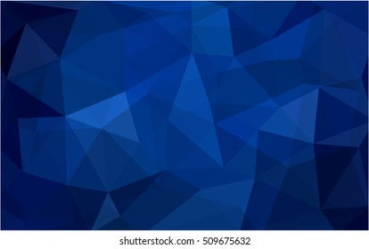 Dark blue polygon abstract template. Colorful illustration in abstract style with gradient. The best triangular design for your business.