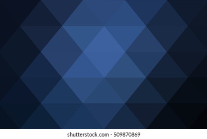 Dark blue polygon abstract template. Glitter abstract illustration with an elegant design. Brand-new design for your business.