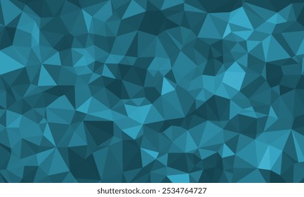 Dark blue polygon illusion background. Irregular triangle pattern element texture design. Suitable for backdrop banner, cover, website, advertising, idea, decoration, page, header, marketing