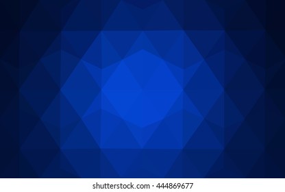 Dark blue polygonal background. Colorful abstract illustration with gradient. The elegant pattern can be used as part of a brand book.
