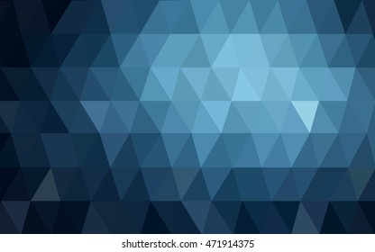 Dark blue polygonal background. An elegant bright illustration with gradient. Brand-new style for your business design.