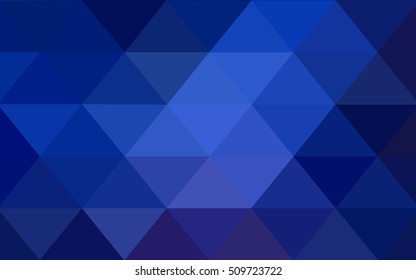Dark blue polygonal background. An elegant bright illustration with gradient. Brand-new style for your business design.