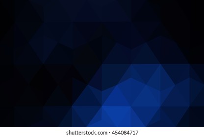 Dark blue polygonal background. A vague abstract illustration with gradient. A completely new template for your business design.