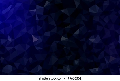 Dark blue polygonal background. A vague abstract illustration with gradient. Brand-new design for your business.
