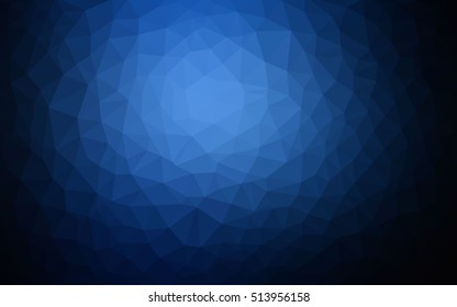 Dark blue polygonal background. A vague abstract illustration with gradient. Brand-new design for your business.