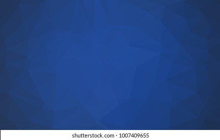 Dark blue polygonal illustration, which consist of triangles. Geometric background in Origami style with gradient. Triangular design for your business.