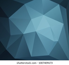 Dark blue polygonal illustration, which consist of triangles. Geometric background in Origami style with gradient. Triangular design for your business.