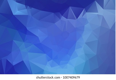Dark blue polygonal illustration, which consist of triangles. Geometric background in Origami style with gradient. Triangular design for your business.