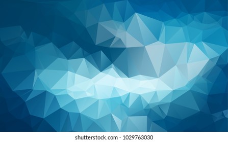 Dark blue polygonal illustration, which consist of triangles. Geometric background in Origami style with gradient. Triangular design for your business.