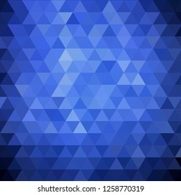 Dark blue polygonal illustration, which consist of triangles. Geometric background in Origami style with gradient. Triangular design for your business. 