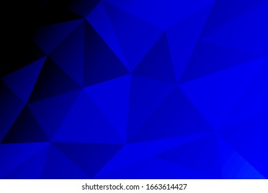 Dark blue polygonal illustration, which consist of triangles. Geometric background in Origami style with gradient. Triangular design for your business.vector